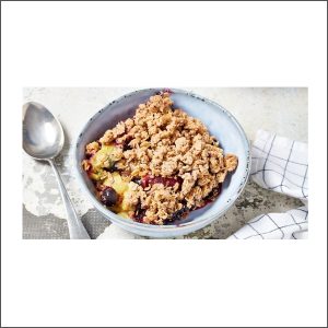 Berry Crumble with Custard